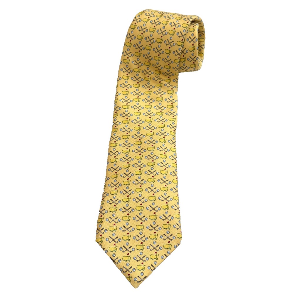 Augusta National THE MASTERS Golf Tournament SILK TIE from Vineyard Vines Yellow